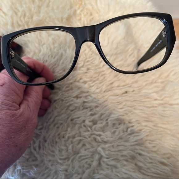 TORY BURCH Black Plastic Eye Glass Frames with animal print Case. - Picture 1 of 6